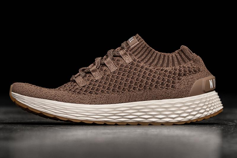 Nobull Espresso Knit Runner Men's Running Shoes Brown | USA F1024D